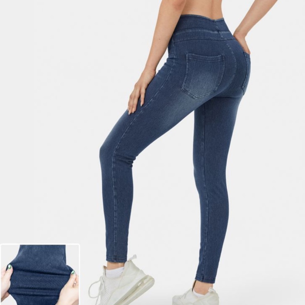 HalaraMagic™ High Waisted Two Pockets Stretchy Knit Work Skinny Jeans